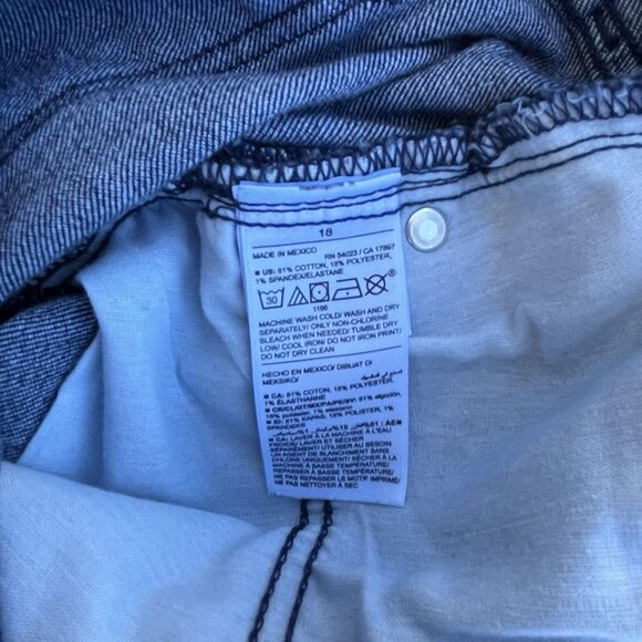 Old Navy Women's Size 18 Dark Blue Denim Mid-Rise Rockstar Super-Skinny Jeans - Picture 5 of 7